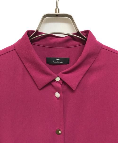 PS Paul Smith（ＰＳポールスミス）PS Paul Smith (ＰＳポールスミス) クレープデシンノースリーブシャツ ショッキングピンク サイズ:SIZE 46Lの古着・服飾アイテム