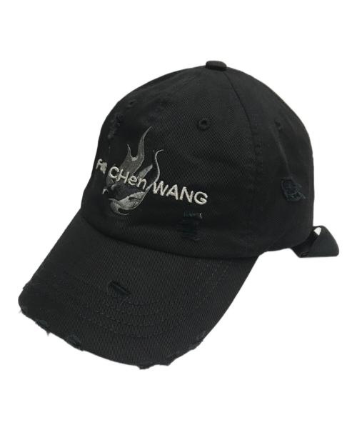 FenG CHen WANG（フェンチェンワン）FENG CHEN WANG (フェンチェンワン) PHOENIX EMBROIDERED CANVAS CAP ブラック サイズ:OS（ONE SIZE)の古着・服飾アイテム