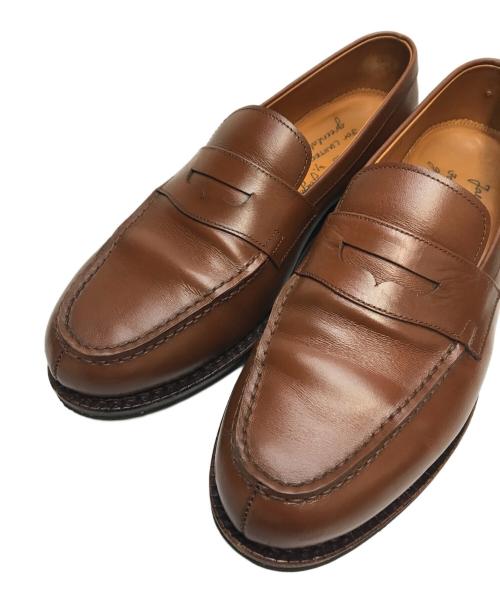 Jalan Sriwijaya（ジャランスリウァヤ）Jalan Sriwijaya (ジャランスリウァヤ) green label relaxing (グリーンレーベルリラクシング) ペニー ローファー ドレスシューズ ブラウン サイズ:39の古着・服飾アイテム