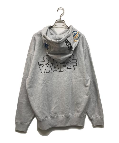 AVIREX（アヴィレックス）AVIREX (アヴィレックス) PATCH HOODIE グレー サイズ:Lの古着・服飾アイテム
