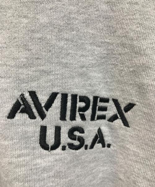 AVIREX（アヴィレックス）AVIREX (アヴィレックス) PATCH HOODIE グレー サイズ:Lの古着・服飾アイテム