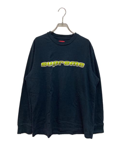 SUPREME（シュプリーム）Supreme (シュプリーム) Chrome Logo L/S Top ネイビー サイズ:Lの古着・服飾アイテム