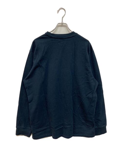 SUPREME（シュプリーム）Supreme (シュプリーム) Chrome Logo L/S Top ネイビー サイズ:Lの古着・服飾アイテム