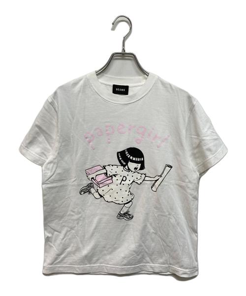 BEAMS（ビームス）BEAMS (ビームス) PAPER GIRL Tシャツ ホワイト サイズ:Sの古着・服飾アイテム