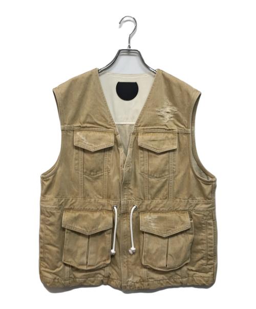 BELPER（ベルパー）BELPER (ベルパー) DENIM VEST ベージュ サイズ:Freeの古着・服飾アイテム
