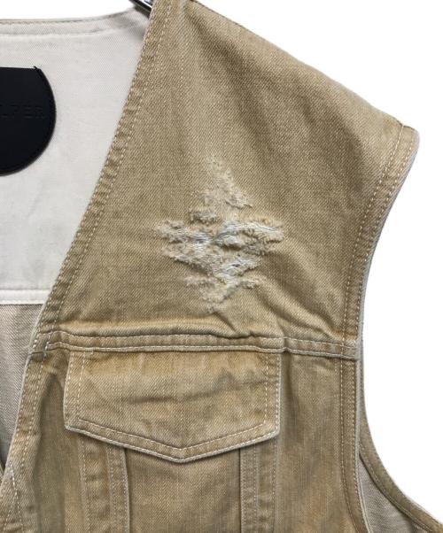 BELPER（ベルパー）BELPER (ベルパー) DENIM VEST ベージュ サイズ:Freeの古着・服飾アイテム