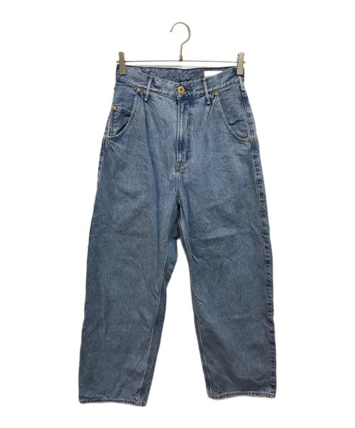 upper hights（アッパーハイツ）upper hights (アッパーハイツ) Con te (コンテ) 別注タックデニムパンツ UN ブルー サイズ:W23の古着・服飾アイテム