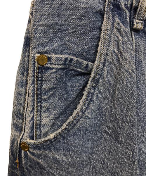 upper hights（アッパーハイツ）upper hights (アッパーハイツ) Con te (コンテ) 別注タックデニムパンツ UN ブルー サイズ:W23の古着・服飾アイテム