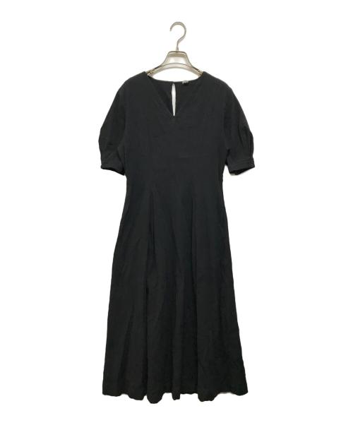 IENA BONHEUR（イエナ ボヌール）IENA BONHEUR (イエナ ボヌール) サッカーVネックワンピース ブラック サイズ:Mの古着・服飾アイテム