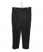 COMME des GARCONS HOMMEコムデギャルソン オム）の古着「90sウールタックパンツ」｜ブラック