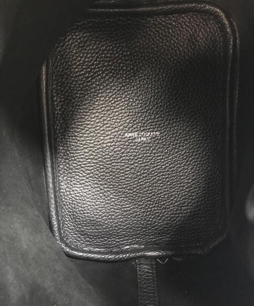 ANNE COQUINE（アンコキーヌ）Anne Coquine (アンコキーヌ) シャプラ ライカレザー2WAYハンドバッグ ブラック 未使用品の古着・服飾アイテム