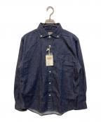 BARNS OUTFITTERSバーンズアウトフィッターズ）の古着「Wide Spread Collar B.D. 8oz Denim Shirt」｜インディゴ