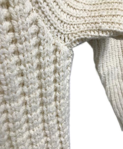 sacai（サカイ）sacai (サカイ) Wool Knit Blouson ベージュ×グリーン サイズ:1の古着・服飾アイテム