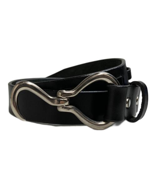 juha（ユハ）juha (ユハ) HOOK BUCKLE LEATHER BELT ブラックの古着・服飾アイテム