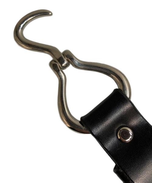 juha（ユハ）juha (ユハ) HOOK BUCKLE LEATHER BELT ブラックの古着・服飾アイテム