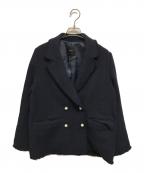 Spick and Spanスピックアンドスパン）の古着「ファンシーツィードダブルブレストジャケット」｜ネイビー