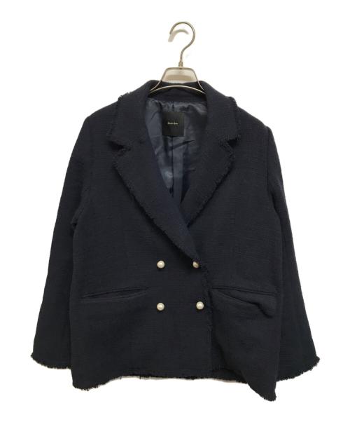 Spick and Span（スピック＆スパン）Spick and Span (スピックアンドスパン) ファンシーツィードダブルブレストジャケット ネイビー サイズ:Sの古着・服飾アイテム