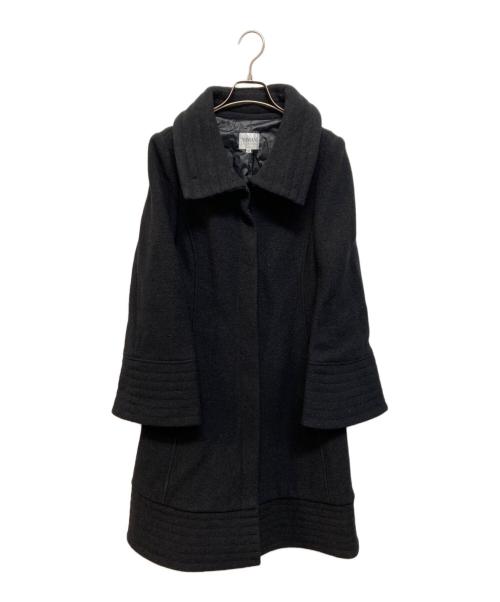 ARMANI COLLEZIONI（アルマーニ コレツィオーニ）ARMANI COLLEZIONI (アルマーニ コレツィオーニ) スタンドカラーウールコート ブラック サイズ:Mの古着・服飾アイテム