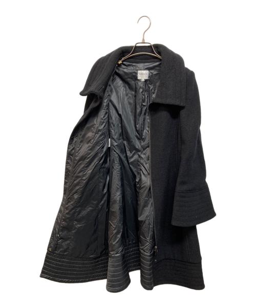 ARMANI COLLEZIONI（アルマーニ コレツィオーニ）ARMANI COLLEZIONI (アルマーニ コレツィオーニ) スタンドカラーウールコート ブラック サイズ:Mの古着・服飾アイテム