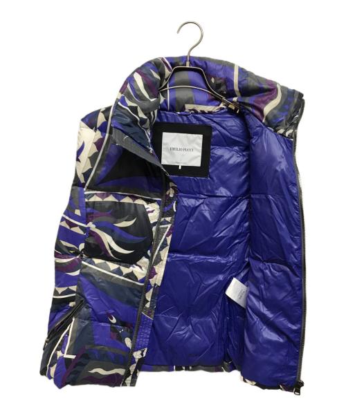 Emilio Pucci（エミリオ プッチ）Emilio Pucci (エミリオ プッチ) ダウンベスト ブルー サイズ:Lの古着・服飾アイテム