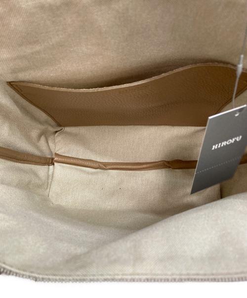 HIROFU（ヒロフ）HIROFU (ヒロフ) 【ジータ】ジャガード レザーコンビ トートバッグ M ブラウン 未使用品の古着・服飾アイテム