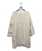 nest Robeネストローブ）の古着「リネンシャツワンピース」｜アイボリー