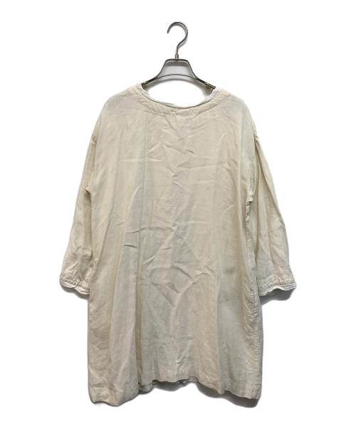 nest Robe（ネストローブ）nest Robe (ネストローブ) リネンシャツワンピース アイボリー サイズ:-の古着・服飾アイテム