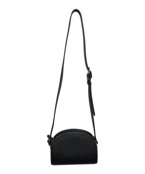 A.P.C.（アーペーセー）A.P.C. (アーペーセー) エンボス加工ハーフムーンバッグ ブラックの古着・服飾アイテム
