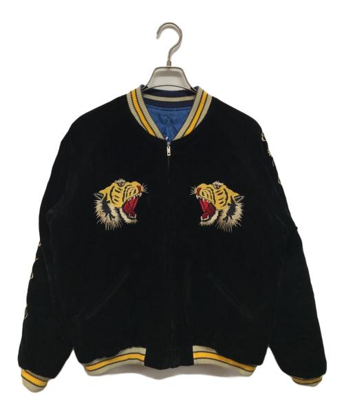 テーラー東洋（テーラートウヨウ）テーラー東洋 (テーラートウヨウ) Mid 1950s Style Velveteen Souvenir Jacket ブラック×ネイビー サイズ:Lの古着・服飾アイテム