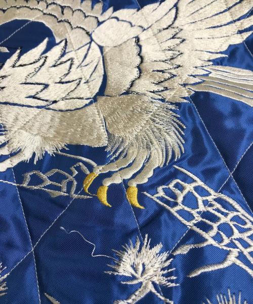 テーラー東洋（テーラートウヨウ）テーラー東洋 (テーラートウヨウ) Mid 1950s Style Velveteen Souvenir Jacket ブラック×ネイビー サイズ:Lの古着・服飾アイテム