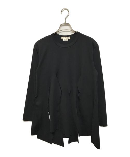 COMME des GARCONS（コムデギャルソン）COMME des GARCONS (コムデギャルソン) アシンメトリーフリンジカットソー ブラック サイズ:SIZE Mの古着・服飾アイテム