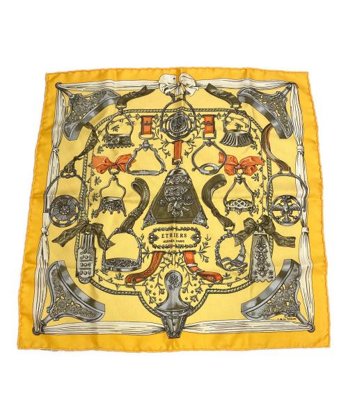 HERMES（エルメス）HERMES (エルメス) カレ40 Etriers イエローの古着・服飾アイテム