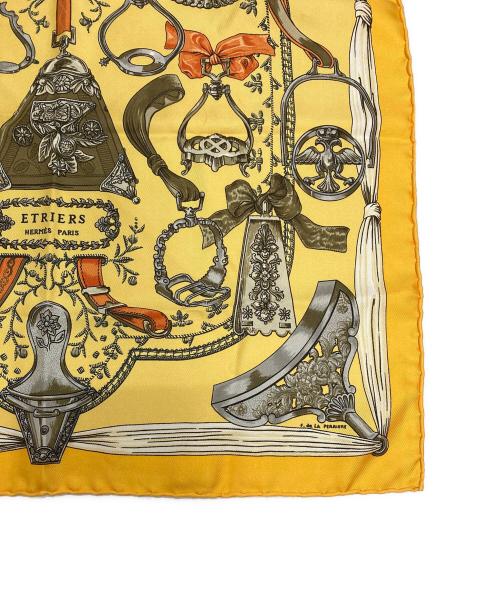 HERMES（エルメス）HERMES (エルメス) カレ40 Etriers イエローの古着・服飾アイテム