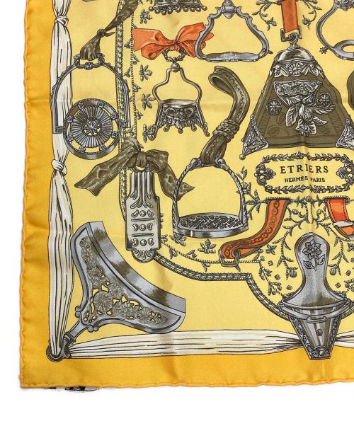 HERMES（エルメス）HERMES (エルメス) カレ40 Etriers イエローの古着・服飾アイテム