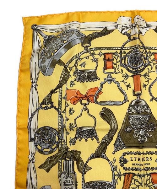 HERMES（エルメス）HERMES (エルメス) カレ40 Etriers イエローの古着・服飾アイテム