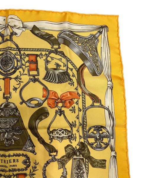 HERMES（エルメス）HERMES (エルメス) カレ40 Etriers イエローの古着・服飾アイテム