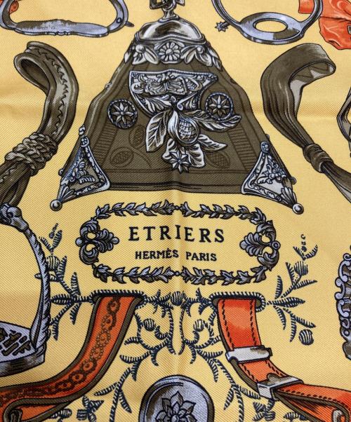 HERMES（エルメス）HERMES (エルメス) カレ40 Etriers イエローの古着・服飾アイテム