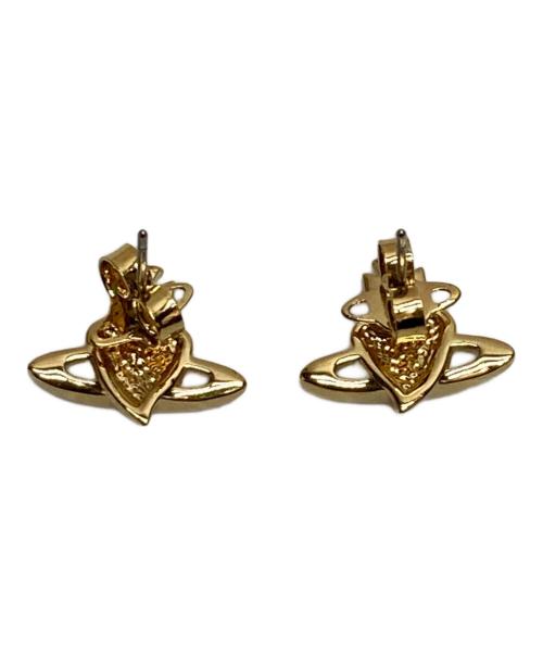 Vivienne Westwood（ヴィヴィアンウエストウッド）Vivienne Westwood (ヴィヴィアンウエストウッド) スモールディアマンテハートピアス レッドの古着・服飾アイテム