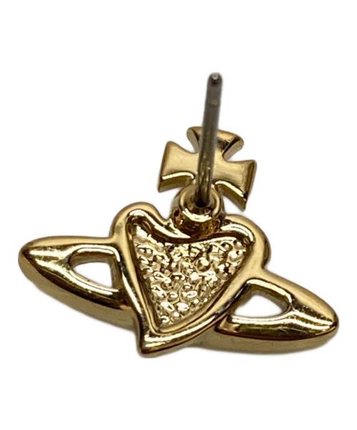 Vivienne Westwood（ヴィヴィアンウエストウッド）Vivienne Westwood (ヴィヴィアンウエストウッド) スモールディアマンテハートピアス レッドの古着・服飾アイテム