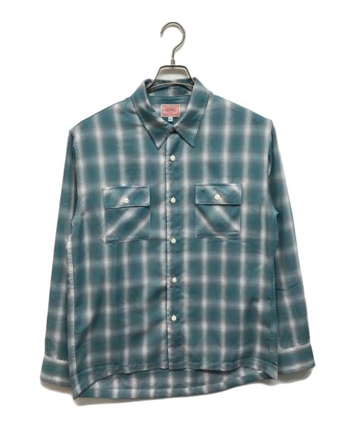 BIG MIKE（ビックマイク）BIG MIKE (ビックマイク) オンブレチェック シャツ ブルー サイズ:SIZE Lの古着・服飾アイテム