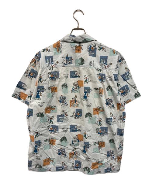 J.CREW（ジェイクルー）J.CREW (ジェイクルー) 90s総柄シャツ ブルー サイズ:Sの古着・服飾アイテム