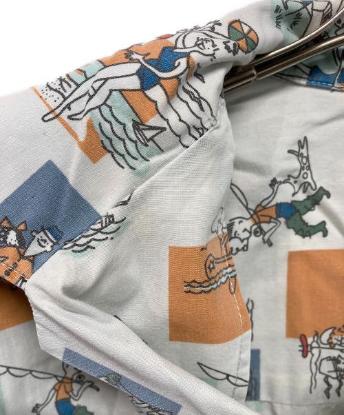 J.CREW（ジェイクルー）J.CREW (ジェイクルー) 90s総柄シャツ ブルー サイズ:Sの古着・服飾アイテム