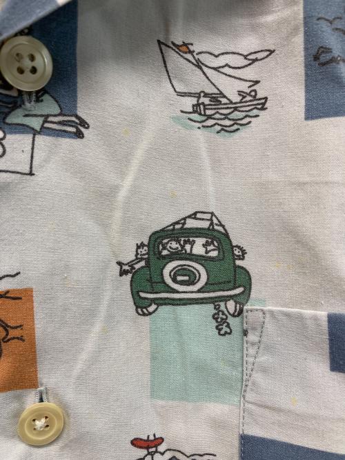 J.CREW（ジェイクルー）J.CREW (ジェイクルー) 90s総柄シャツ ブルー サイズ:Sの古着・服飾アイテム