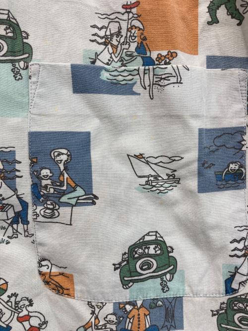 J.CREW（ジェイクルー）J.CREW (ジェイクルー) 90s総柄シャツ ブルー サイズ:Sの古着・服飾アイテム