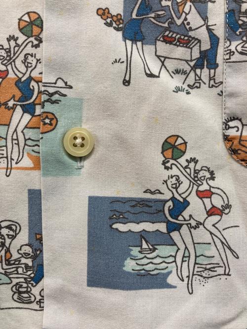 J.CREW（ジェイクルー）J.CREW (ジェイクルー) 90s総柄シャツ ブルー サイズ:Sの古着・服飾アイテム