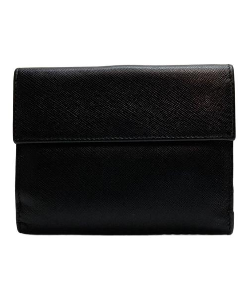 PRADA（プラダ）PRADA (プラダ) 2つ折り財布 ブラックの古着・服飾アイテム