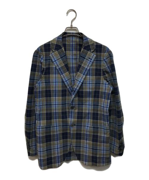 BEAMS F（ビームスエフ）BEAMS F (ビームスエフ) 25SS NEW EASY シアサッカータータンチェックジャケット ネイビー サイズ:SIZE 46の古着・服飾アイテム