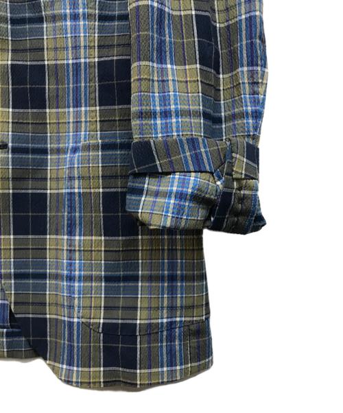 BEAMS F（ビームスエフ）BEAMS F (ビームスエフ) 25SS NEW EASY シアサッカータータンチェックジャケット ネイビー サイズ:SIZE 46の古着・服飾アイテム