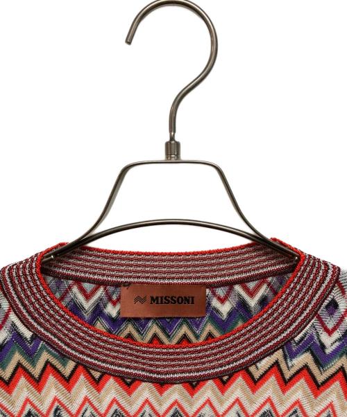 missoni（ミッソーニ）MISSONI (ミッソーニ) ジグザグシアーニット マルチカラー サイズ:40の古着・服飾アイテム