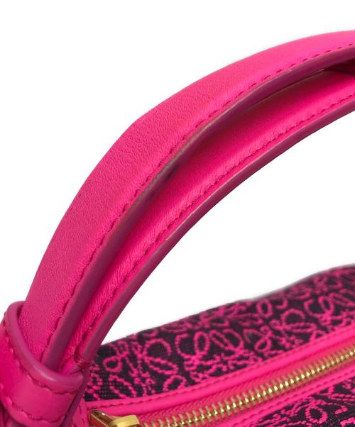 LOEWE（ロエベ）LOEWE (ロエベ) キュービィバッグ スモール ジャガード アナグラム ハンドバッグ ピンクの古着・服飾アイテム